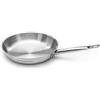 Forgast Padella Professionale Acciaio Inox Satinato 24cm, Padella Induzione Gas Fornello Elettrico, Fondo Spesso Multistrato, Padella da Ristorante, Lavabile in Lavastoviglie