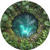OnlyWow© Tappetino Doccia Rotondo 70x70 cm Accessori Per Il Bagno Tappeto Memory Foam Bathmat Bathroom Mat Assorbente Lavabile Moderni Natura - Giungla - Acqua - Verde