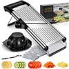 MASTERTOP Mandolina Affettatrice Professionale, Mandoline Giapponese per Verdure, Mandolina Vegetale Regolabile con Lame Affilate, Affetta Verdure Cucina in Acciaio Inox per Patate, Carote, Cipolle