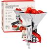 Akitaink Spremipomodoro Manuale in Acciaio Inox 18/C, Passapomodoro con Morsetto Fissaggio, Rullo in Alluminio e Retina Inox 18/10