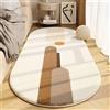 BESTORI Ovale Tappeto Salotto, Antiscivolo, Soffice, Tappeti a Pelo Corto Shaggy, Design Geometrico Tappeto Decorativi Morbido per la Camera Interni, Stile 5, 120x200 cm