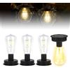 KQWVZ Lampadina Solare Da Esterno, 4 Pezzi 8.5cm Lampadina Solare di Ricambio, Trasparente Lampada Solare con Lampadina a LED Luminosa, per Giardino, Terrazza, Balcone, Prato e Cortile