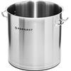 FORGAST Pentola Induzione Acciaio Inox 50L Senza Coperchio 40x40 cm | Pentolone Professionale per RistorazioneCasseruola Capiente Fondo Sandwich 5mm Gas Elettrico