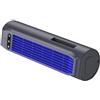 Generic Ventilatore portatile ricaricabile da tavolo, mini ventilatore wireless da 3000 mAh, tre velocità regolabili, supporto per telefono integrato, condizionatore d'aria orizzontale per camera da