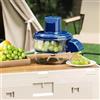 Frilla PEELMATIC Sbucciatore Elettrico per Frutta e Verdura, 5 Lame in Acciaio Inox, Plastica, 50W, 200x220mm, Ricaricabile