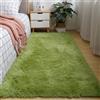 Hearda Tappeto Morbido Camera da Letto Pelo Lungo,Tappeto Shaggy per Salotto Tappetino Soffice Peloso Pelo Lungo Moderno con Fondo Antiscivolo per Soggiorno Cameretta (Verde erba E,140x200cm)