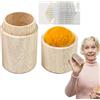 Generic Scatola da cucito portatile con cuscinetti per aghi da cucito, design con coperchio a scatto, look vintage, porta spilli creativo con telaio in legno duro per sale da ricamo, officine domestiche