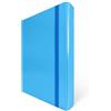 Euro-Cart Cartellina Portadocumenti con Elastico Piatto 10 Pezzi Dorso 5cm Cartellina 3 Lembi Rigida con Elastico in Cartone Plastificato Lucido per Ufficio, Scuola o Studio Made in Italy Azzurro