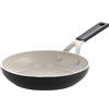 KitchenAid Aluminium Padella Ceramica Antiaderente, 20 cm, Senza PFAS, Compatibile Induzione, Manico Acciaio Inox, Adatta Forno, Lavabile Lavastoviglie, Nero