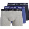 JACK & JONES Jacdanny Solid Trunks 3 Pack, Blu Scintillante, S (Pacco da 3) Uomo