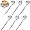 HIKPACKER 6 Cucchiaini da caffè Inox Lucidati Argento per Dessert