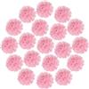 QUARKZMAN 20Pcs Fiori Di Carta In Tessuto Pom Pom 10cm Grandi Fiori Di Carta Colorati Decorazioni Per Parete Per Fiesta Party Compleanno Matrimonio Rosa Chiaro