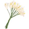 Gogogmee 12pezzi Fiori Di Calla Finti Mini Bouquet Di Calle Artificiali Fiori Artificiali Per Decorazioni Matrimonio Festa Casa Esterno Latte