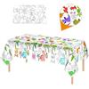 MORAINJAY Colorare Tovaglia per Bambini,137x274cm Carta Tovaglia per Feste di Compleanno, Colorata Tovaglia Impermeabile,Bambini Decorazione per Feste,Poster da Colorare a Tema Ciambella Regalo di Compleanno