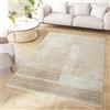 TAPISO Crystal Tappeto Pelo Corto Lucido Effetto 3D Design Moderno Motivo Astratto Geometrico Linee Simmetriche Beige Marrone Crema Soggiorno Sala Camera Oeko-Tex 160 x 220 cm