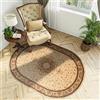 TAPISO Noble Tappeto Ovale Soggiorno Salotto Moderno Crema Tradizionale Ornamentale Fiori Floreale 70 x 140 cm