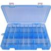 Qualsen Scatole Plastica con Coperchio, 34 Scomparti, Blu x 1 | Scatola porta Oggetti Porta Minuteria con Divisori Regolabili, Trasparenti per Viti, Perline, Gioielli