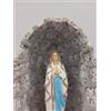 Generico ArteSacraCaravaggio Grotta artigianale realizzata in granito grigio cm 23 x 15 con statua della Madonna di Lourdes da cm 16,5 realizzata interamente a mano