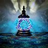 Maimeili Lampada da tavolo in mosaico esotico turco con vetro decorativo in stile marocchino fatto a mano Lampada retro con luci da scrivania decorative USB Luci da letto per camera da letto