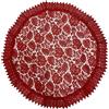 EUROSTYLE Set centrino Runner Striscia corredo da Tavolo Intagliato in Pizzo Macrame Art. alfiere in Poliestere (Centrotavola Rotondo, Rosso)