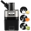 lealovengzh Affettatrice Elettrica per Verdure 3 in 1, Grattugia, Taglia A Cubetti E Taglia A Strisce, Nuovo Tritatutto Automatico Multifunzione Commerciale con Doppia Porta per Frutta E Verdura. B
