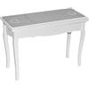 Russo Tessuti Runner Striscia Copritavolo Centro Cuore Ricamato Merletto Beige Grigio -Grigio
