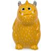MIJOMA Salvadanaio in ceramica con tappo in gomma, elegante salvadanaio come confezione regalo e conservazione decorativa, mostro giallo