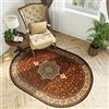 TAPISO Noble Tappeto Ovale Soggiorno Salotto Moderno Marrone Tradizionale Ornamentale Fiori Floreale 200 x 300 cm