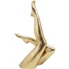 Dnoifne Scultura astratta con gambe dorate, statua d'arte in resina con figura di donna yoga, decorazione moderna per casa e ufficio per scrivania, libreria, soggiorno o camera da letto