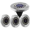 EONYUANGUO Luci da pavimento solari, 16 luci da incasso a pavimento impermeabili da esterno a LED, luci a disco ad energia solare con illuminazione paesaggistica a palo per cortile (Bianco caldo, 4 pacchi)