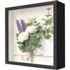 Xinsenke Cornice 3D 22x22cm in legno, profonda 3cm, shadow box riempibile per bouquet da sposa, ricordi, fai da te, foto, oggetti, opere d'arte, decorazione da parete e da tavolo