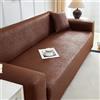 Generic Copridivano Vintage In Ecopelle, Copridivano Impermeabile Copridivano Elasticizzato Componibile Con Fondo Elastico, Protezione Per Mobili Per Animali Domestici In 1 P Dark brown 145x185cm/57.1x72.8in