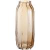JAKY-Global Grande vaso in vetro ambrato per fiori a coste, alto, vaso da pavimento dorato, 32 cm, vaso decorativo per casa, tavolo, centrotavola, fiori, decorazione e fattoria (marrone, 32 cm)
