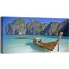 canvashop Quadri Mare Thailandia Cm 120x60 Barca Spiaggia laguna Stampe Da Parete Su Tela Canvas Moderni Soggiorno