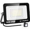 YOJZMA 50W Sensore di movimento Luce esterna, 5000LM LED Flood Luci esterne 6000K Bianco luce diurna IP66 Luci di sicurezza impermeabili per giardino, garage, cortile, campo sportivo, patio