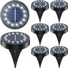 GIACOMO 14LED Luci Solari per Giardino IP65, Nuovo stile 2024 Lampade Solare Esterno Incasso Faretti a Terra Luce Sepolta Solare Impermeabile per Prato Vialetto Scala Paesaggio, Bianco Freddo