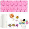 EXIN DEHCEN Stampi per Lecca-Lecca in Silicone, 12 Stampi Rotondi in Silicone Lollipop