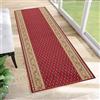 TAPISO Agadir Tappeto Passatoia Runner Antiscivolo Pelo Corto al Metro Design Moderno Motivo Tradizionale Rosso Rubino Corridoio Cucina Ingresso Entrata Ufficio 80 x 850 cm