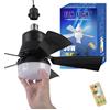 JIABAOZ Lampadina Ventilatore da Soffitto E27, Ventilatore Lampadina con Luce e Telecomando, Lampadario LED 30W Dimmerabile, Silenzioso per Camera da Letto e Soggiorno (Nero)