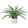 Oairse Piante finte da 40 cm per interni in vaso di ceramica artificiale di felce di Boston in vaso decorativo pianta artificiale verde pianta da casa finta foglie di felce per casa, ufficio, bagno