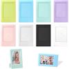 lyualma 8 Pezzi Cornici Colorate Set Mini Cornice Foto Istantanee 8.6×5.4 CM Decorazione Cornici Foto Mini Cornici da 3.4 Pollici per Fotocamera Decorativo Casa Ufficio