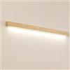 generic Applique da Parete lineare Moderna e Minimalista a LED per Il mobiletto del Bagno, Striscia Lunga in Legno Chiaro con 3 modalità di Colore, Lampada da Comodino in Legno di Noce per l'atmosfera della