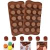 EXIN DEHCEN Stampi per Cioccolatini, 2 Pezzi Stampo Cioccolatini con 15 Stampini