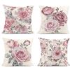 Sanwarm Set di 4 federe per cuscini da esterni, 45,7 x 45,7 cm, decorazione per la casa, per divano, divano, colore rosa