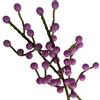 your castle Set di 2 rami con bacche in viola scuro in feltro con manico flessibile, circa 30 cm, fiori decorativi fatti a mano per creazioni individuali, regalo sostenibile, commercio equo, fiori artificiali