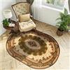 TAPISO Noble Tappeto Ovale Soggiorno Salotto Moderno Verde Limone Tradizionale Ornamentale Fiori Floreale 160 x 220 cm