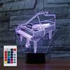SUPERHONGJIHAO Luce notturna per bambini 3D Piano Led Lampada con Telecomando 16 Cambiare Colore Regalo di Compleanno di Natale per il Bambino
