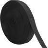 TESSTSY Fettuccia Cotone 50m, Nastro Twill a Spina di Pesce Larghezza 25mm(Nero)