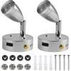 CPROSP 2 pezzi. Lampada LED 3W 12V per Camper Dimmerabile con USB 3-6000K, Lampada da Lettura LED 12V per Camper, Interno Auto, Interruttore Regolabile, 180 lm, 59 * 97mm, Argento