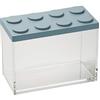 OMADA Contenitore per Alimenti Rettangolare da 2L e Coperchio Mattoncino | Barattolo Rettangolare 20x10x H15,5 cm, Contenitore Trasparente, Ideale per Dispensa, Collezione Brickstore